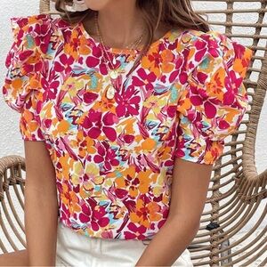 Tropical Blouse. Various sizes.